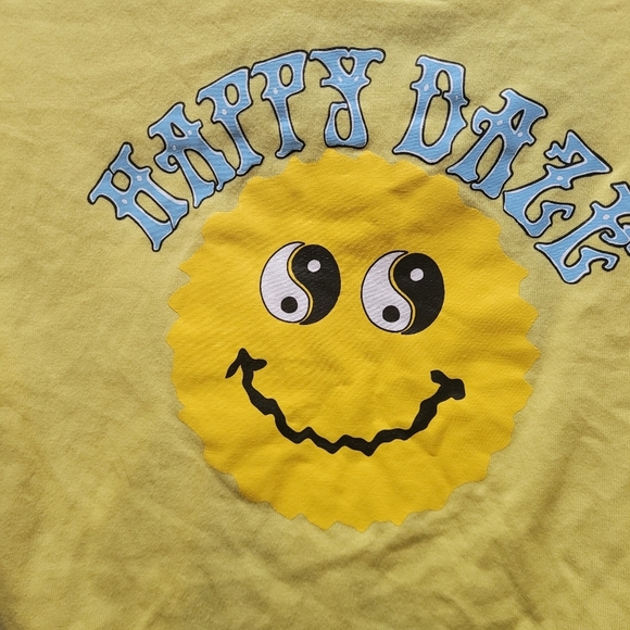 Forever 21 Yellow Cropped Short Sleeve Top M - Picture 3 of 6